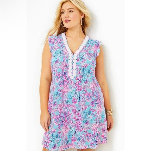 Lilly Pulitzer Dresses & Skirts - Lilly pulitzer JOAN TUNIC DRESS - CELESTIAL BLUE - SEEK AND SEA